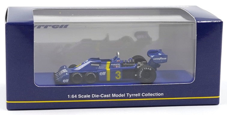 1/64 KYOSHO - TYRRELL F1 P34 ELF 6-WHEELS #3 SEASON 1976 JODY SCHECKTER