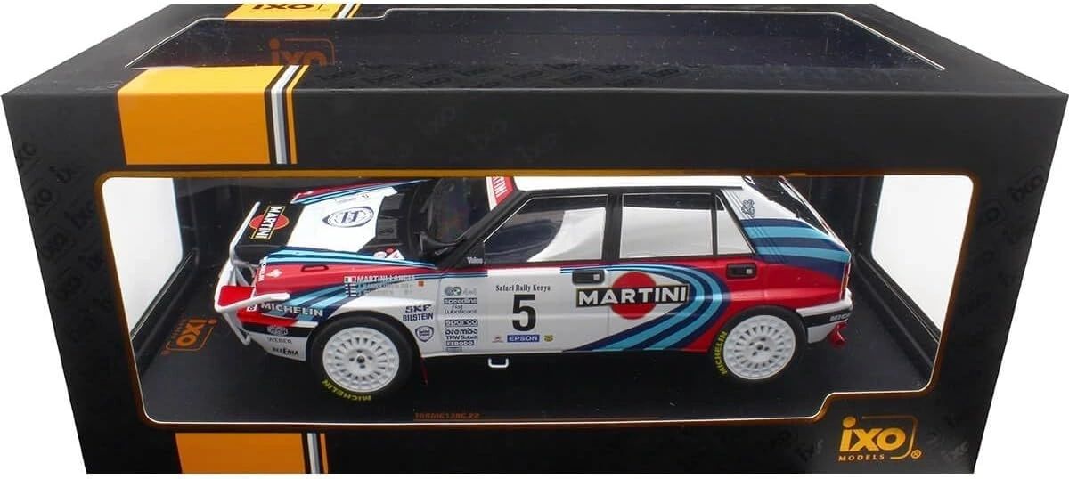 IXO 1:18 - Lancia Delta Integrale HF 16V Martini #5 Kankkunen/Piironen Rally Safari 1990