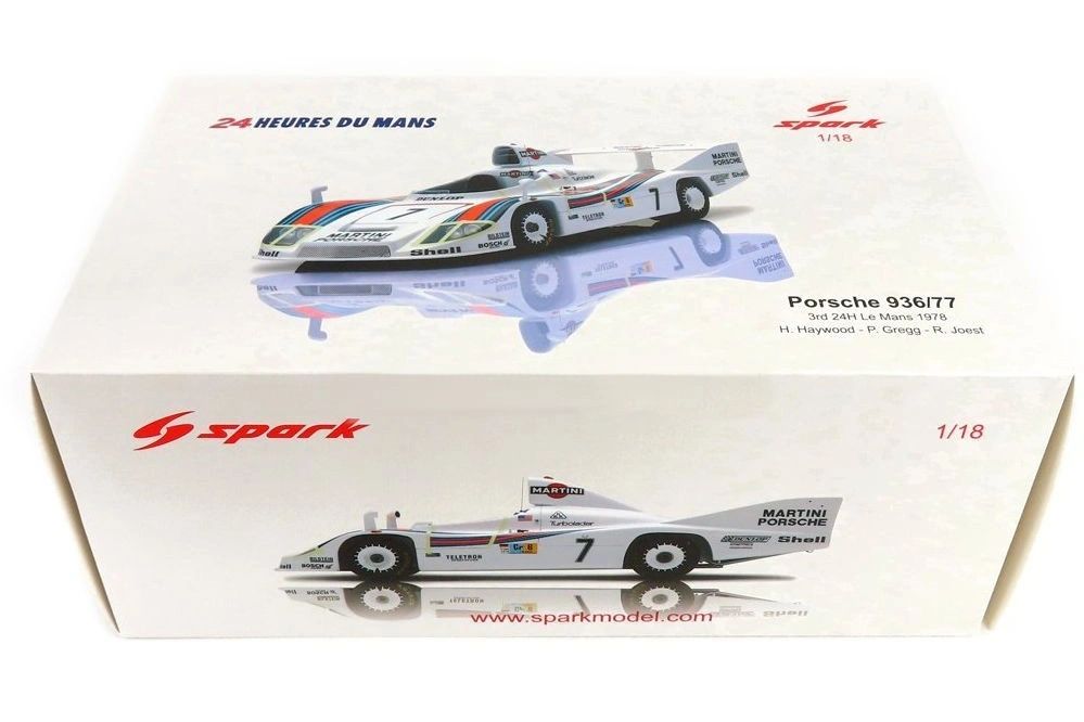 SPARK 1:18 - PORSCHE 936/77 Martini 3rd 24h LeMans 1978 Haywood-Gregg-Joest
