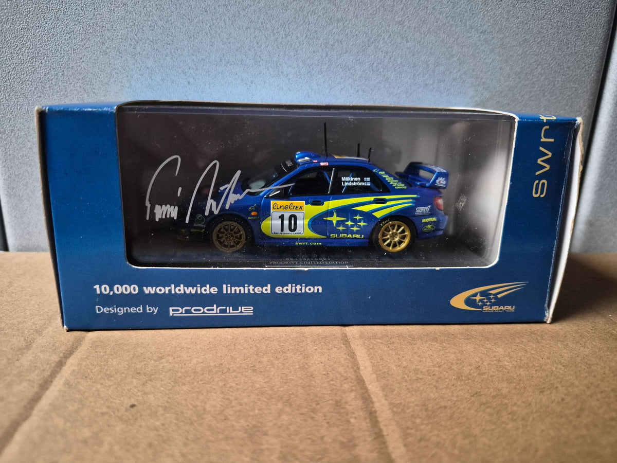 IXO PRODRIVE SERIES 1:43 - Subaru Impreza WRC S07 Prodrive Montecarlo 2002 Makinen w/signature