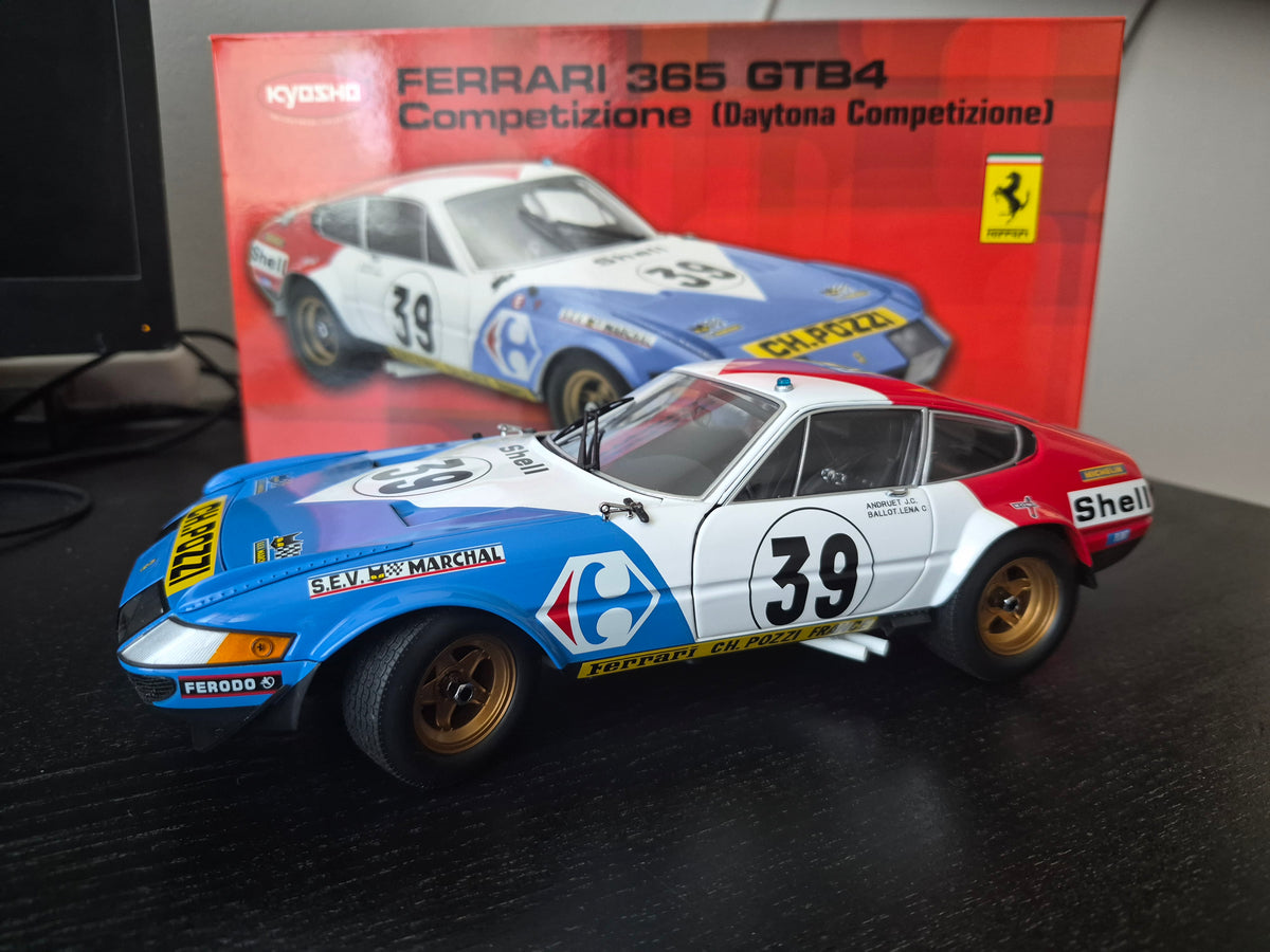 1:18 Kyosho Ferrari 365 GTB/4 Competizione Daytona Ch. Pozzi #39 Le Mans 1974