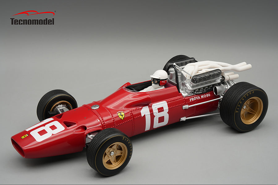 TECNOMODEL - 1:18 - Ferrari 312 F1-67 1967 Monaco GP Lorenzo Bandini #18 w/pilot