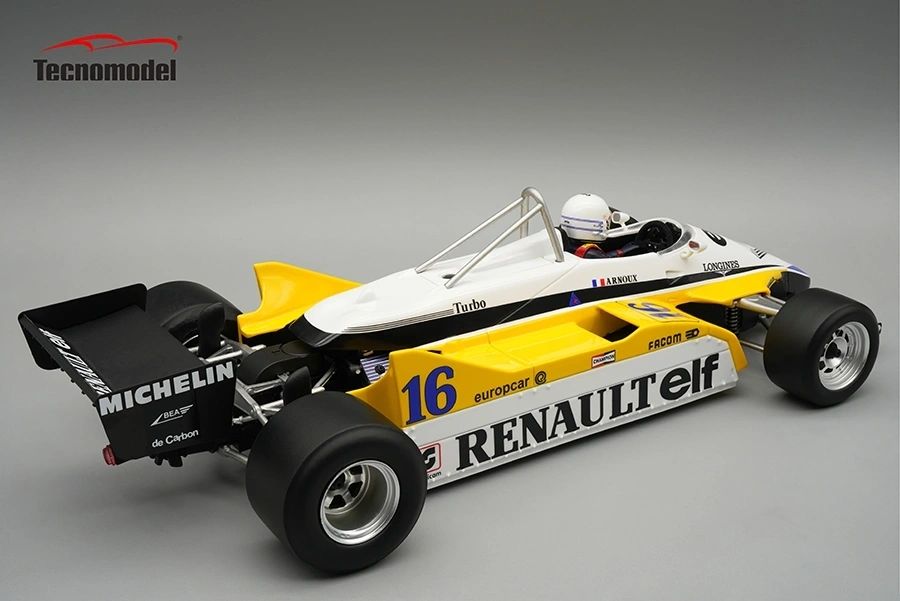 TECNOMODEL - 1:18 Renault RE30B Winner GP France 1982 René Arnoux w/pilot