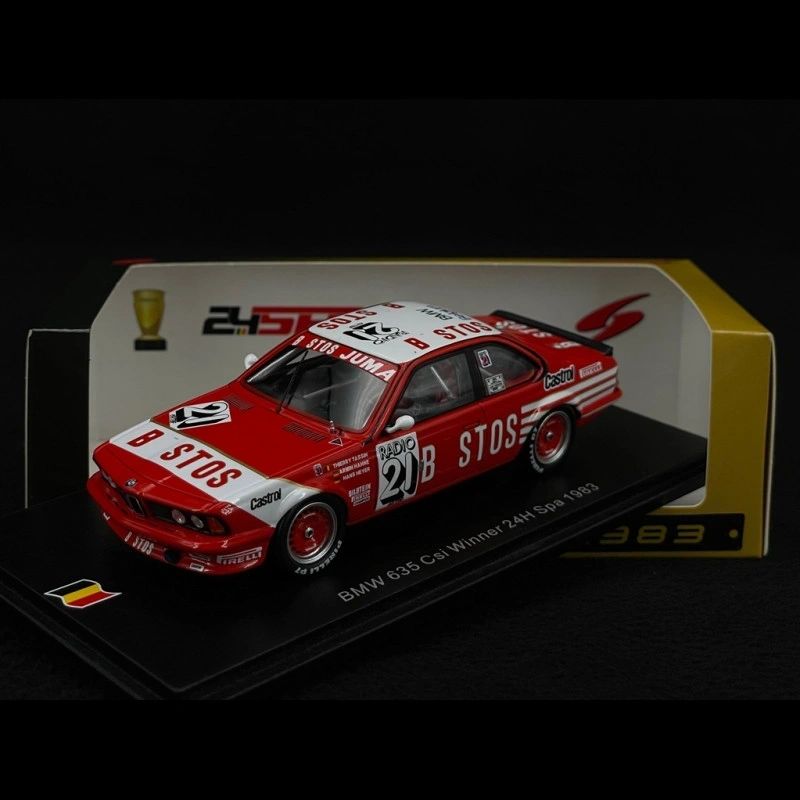 SPARK 1:43 - BMW 635 Csi n.21 Winner 24H Spa 1983 T. Tassin / A. Hahne / H. Heyer