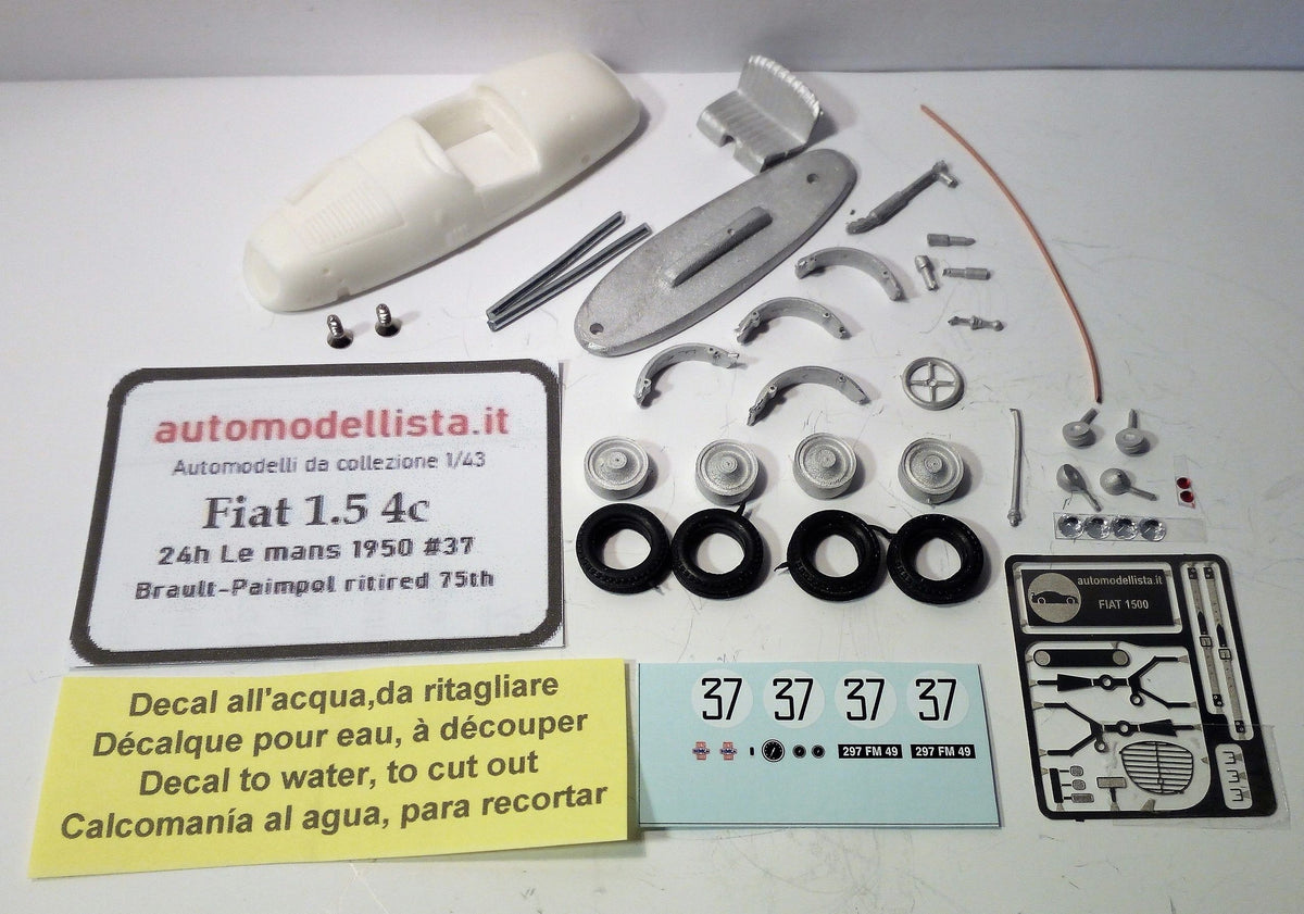 Automodellista 1:43 - Fiat 1500 Spyder coach 24h Le Mans '50 #37 Kit to built
