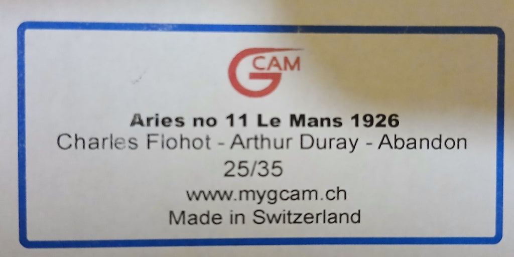 GCAM 1:43 - Aries 3.0/L4 Le Mans '26 #11 Resin Kit to biult