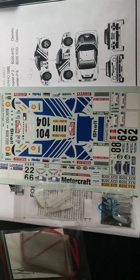 BBA DESIGN RESIN KIT 1:24 - Ford RS200 Gr.B season 1986