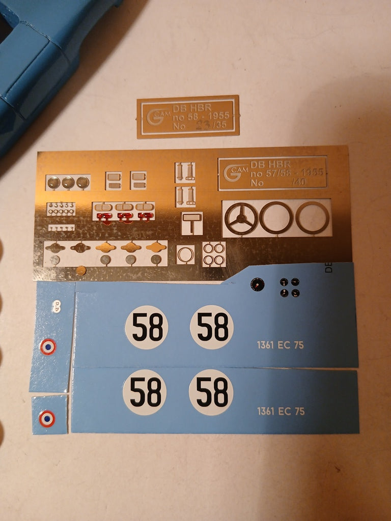 GCAM 1:43 - DB HBR Panhard 750/L2 Le Mans '55 #58 Resin Kit to built Pre-Painted body
