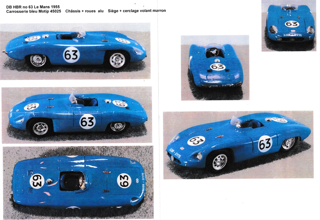 GCAM 1:43 - DB HBR Panhard 750/L2 Le Mans '55 #63 Resin Kit to biult
