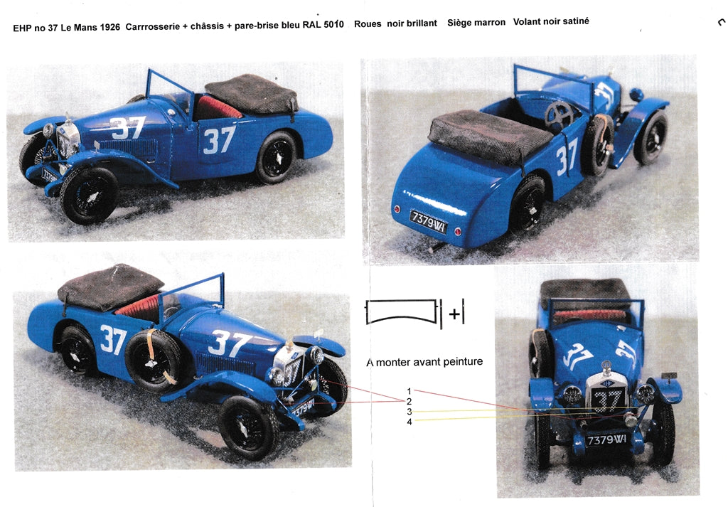 GCAM 1:43 - EHP DS/L4 Cime Le Mans '26 #37 Resin Kit to biult