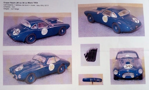 GCAM 1:43 - Frazer & Nash Bristol 2.0 Ty.LM Touring Le Mans '54 #36 Resin KIT