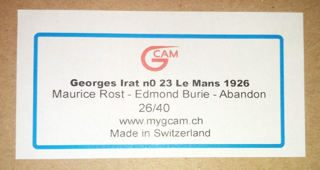 GCAM 1:43 - Georges Irat A3/2.0 Le Mans '26 #23 Handmade factory built from resin kit