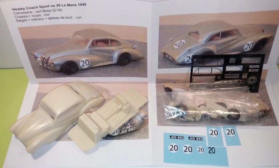 GCAM 1:43 - Healey Elliot-Riley 2.4 "BARTLETT" Le Mans '49 #20 Resin kit to build