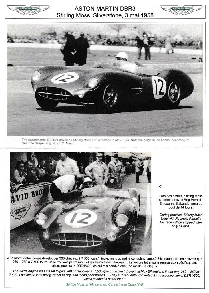 Jade Min. 1:43 - Aston Martin DBR3 Silverstone 1958 #12 Moss Resin kit to built