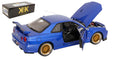 KK SCALE 1:12 - Nissan Skyline GT-R (R34) V-Spec II Cerchi BBR 2001 blu met **OPEN DOORS+ENGINE** (Copia)