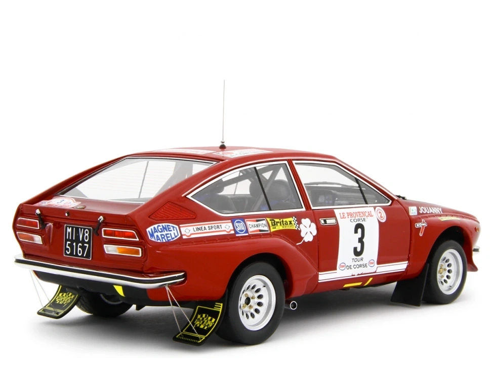 LAUDORACING 1:18 - Alfa Romeo Alfetta Gr.2 Autodelta Tour de Corse 1975 Andruet - Jouanny