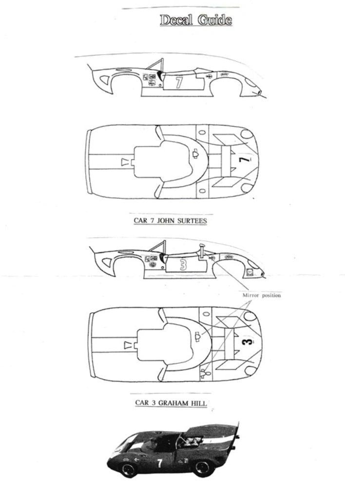 Marsh Models 1:43 - Lola Chevrolet V8 CanAm '66 #3 G.Hill / #7 Surtees Resin metal kit to built