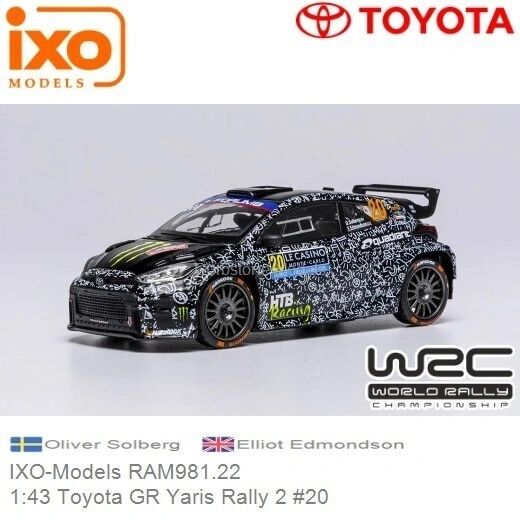 IXO 1:43 -Toyota Yaris GR R2 O. Solberg Montecarlo 2025