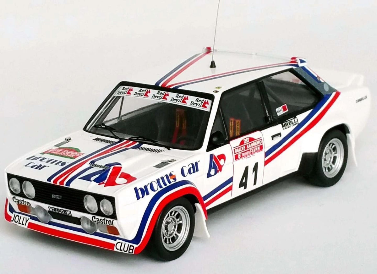 TROFEU 1:43 RRIT14 - FIAT 131 ABARTH Broms Car Rally Sanremo 1978 Mandelli