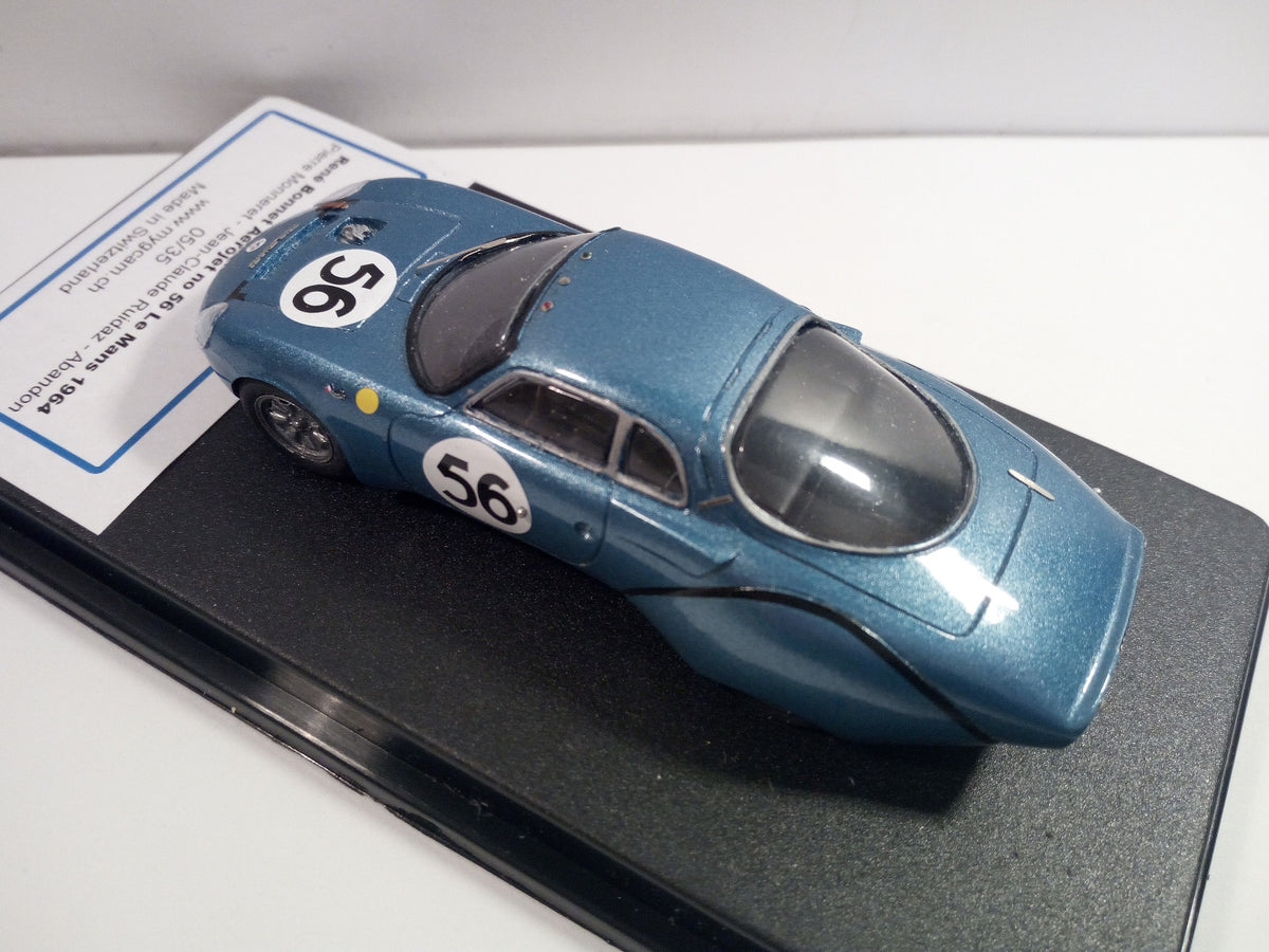 GCAM 1:43 - Renè & Bonnet Aerojet Le Mans '64 #56 Handmade factory built from resin kit