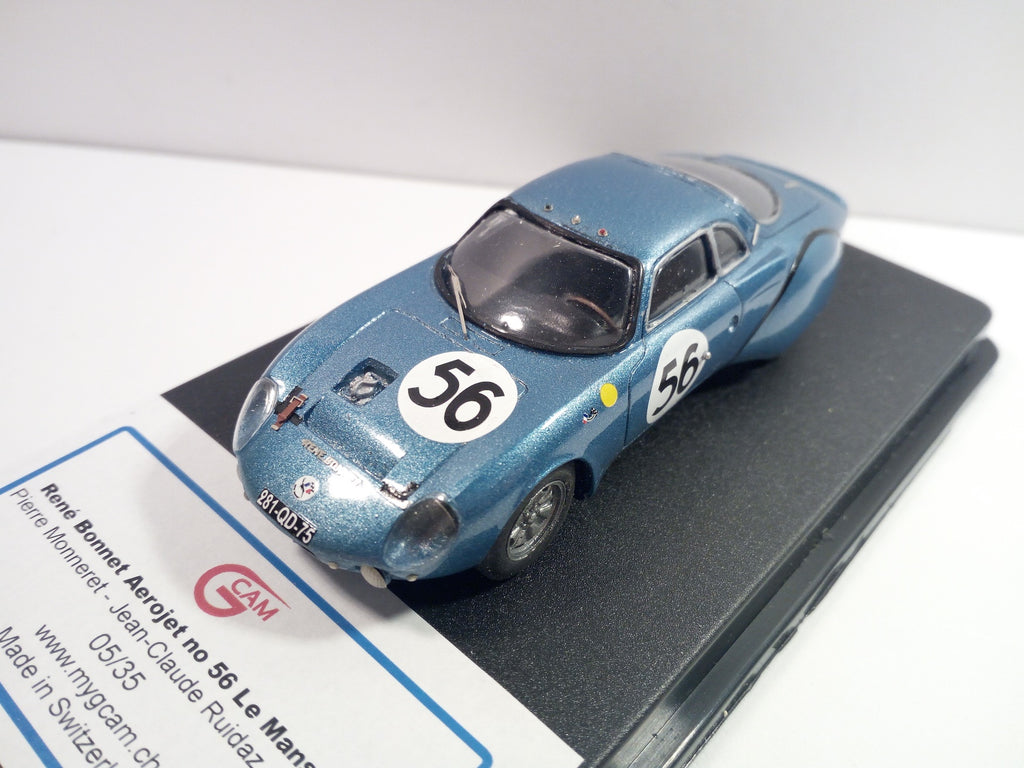 GCAM 1:43 - Renè & Bonnet Aerojet Le Mans '64 #56 Handmade factory built from resin kit