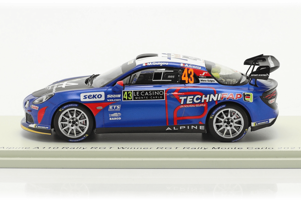 SPARK 1:43 - Alpine A110 RGT Rallye Montecarlo 2021 Guigou S6578