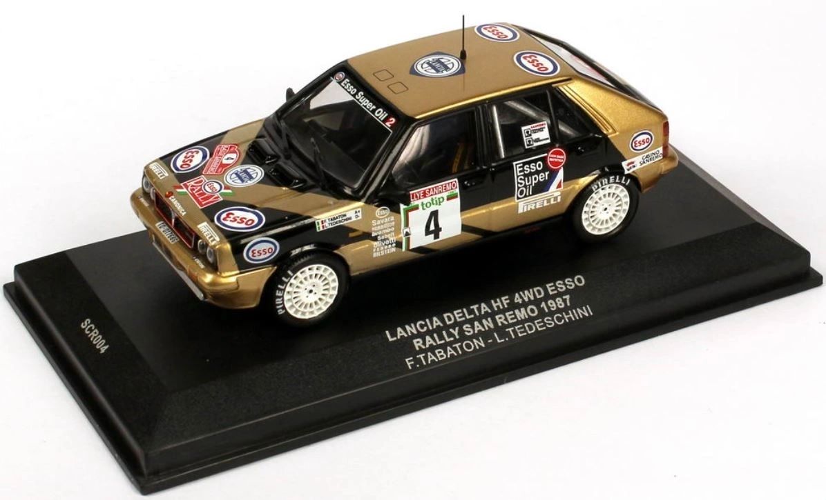 IXO 1:43 - LANCIA DELTA 4WD Esso Grifone Rally Sanremo 1987 Tabaton