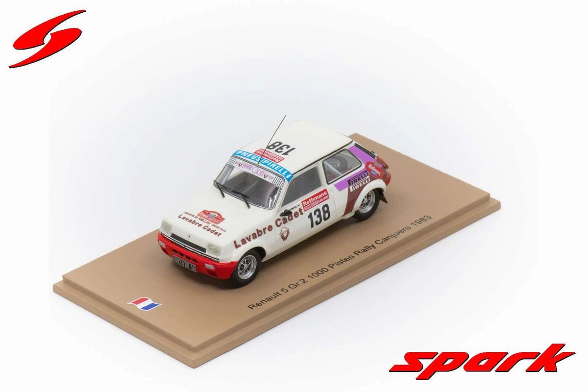 SPARK 1:43 SF174 - RENAULT 5 ALPINE GR2 NO.138 1000 PISTES DE CANJUERS 1983 D. AURIOL