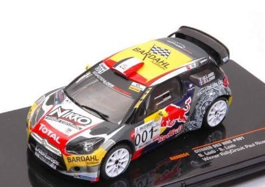 IXO 1:43 RAM654 - CITROEN DS3 WRC RED BULL #001 WINNER RALLY CIRCUIT PAUL RICARD 2016 S.LOEB