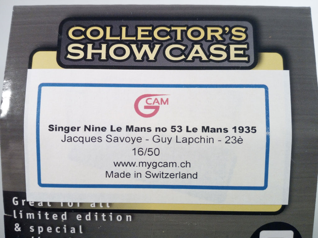 GCAM 1:43 - Singer Nine Le Mans '35 #53 Handmade factory built from resin kit