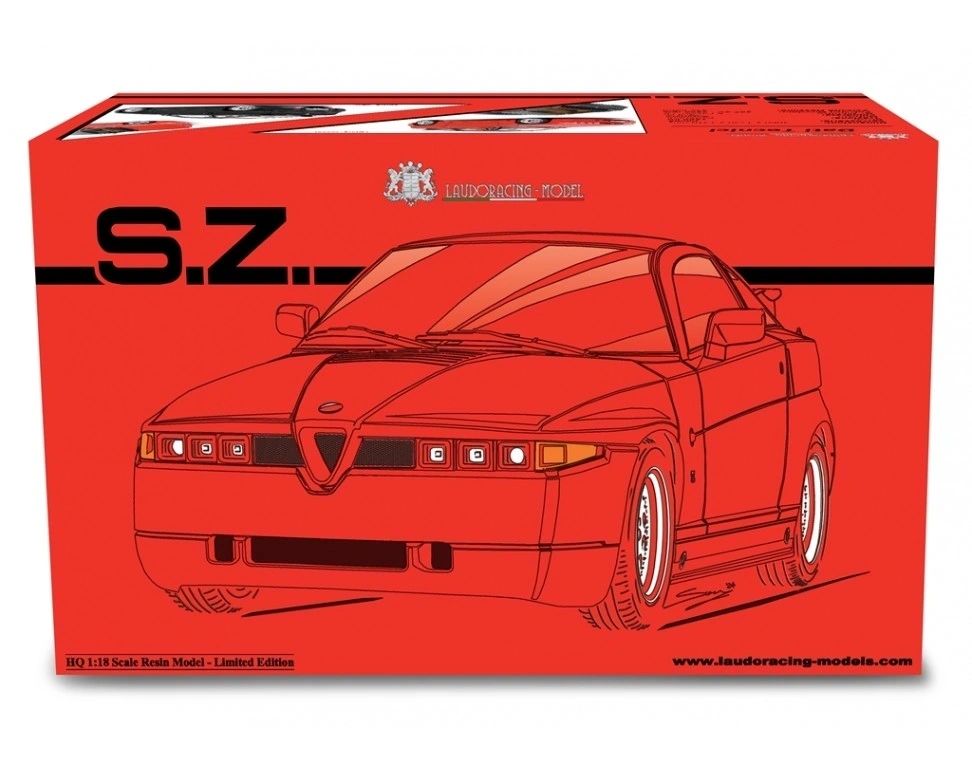 LAUDORACING 1:18 - Alfa Romeo SZ (Es 30) 1989 Rosso Alfa