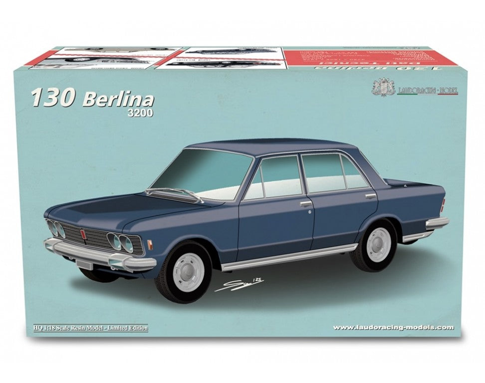 LAUDORACING - 1:18 Fiat 130 Berlina 3200 1971 Blu scuro