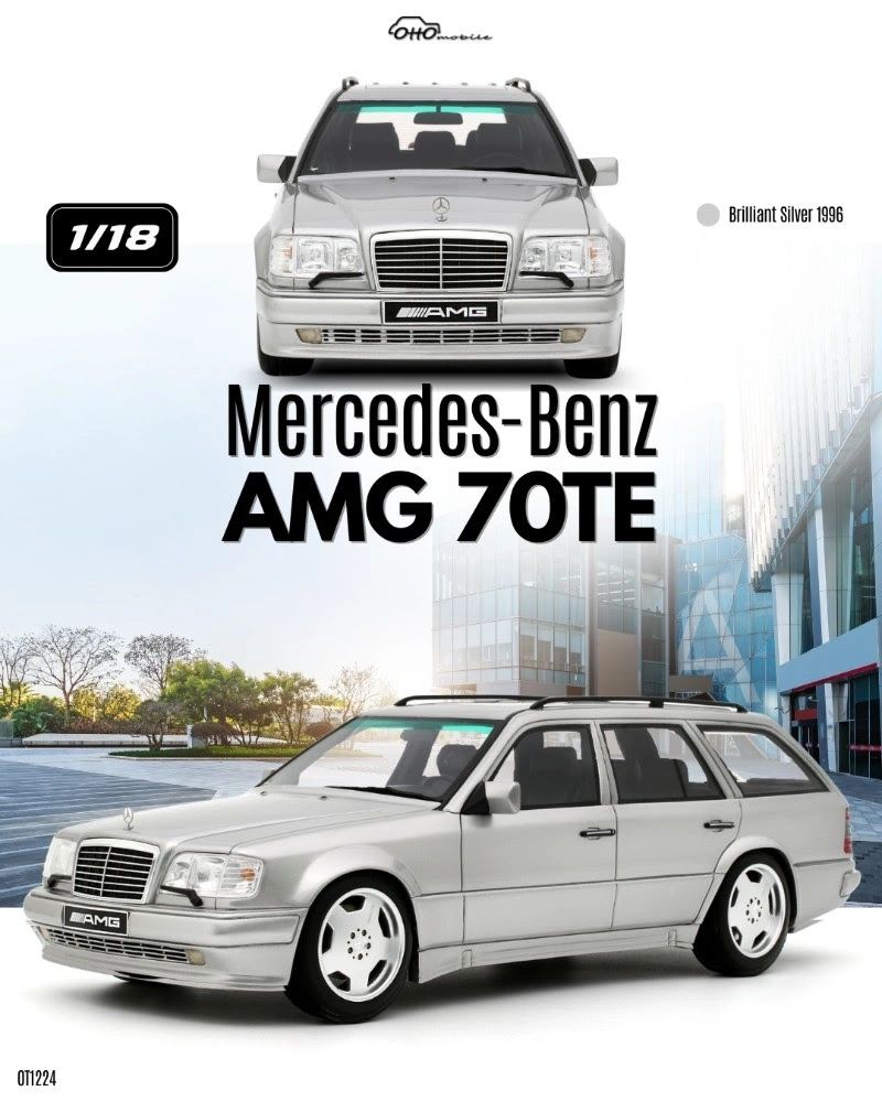 **PRE-ORDER** OTTOMOBILE 1:18 - MERCEDES-BENZ AMG 70TE BRILLIANT SILVER 1996