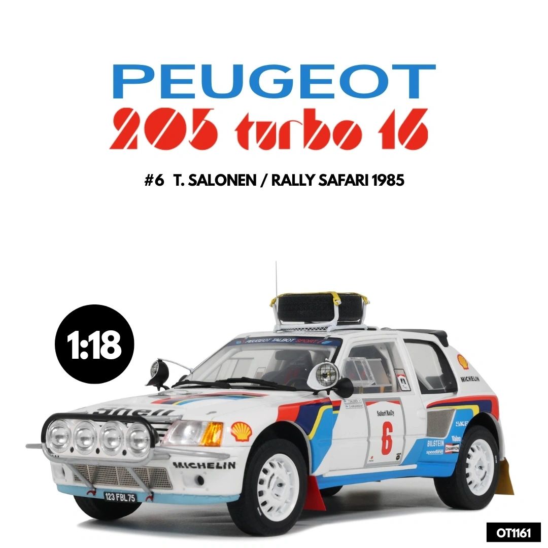 OTTOMOBILE 1:18 - Peugeot 205 T16 Gr.B Safari Rally 1985 Salonen