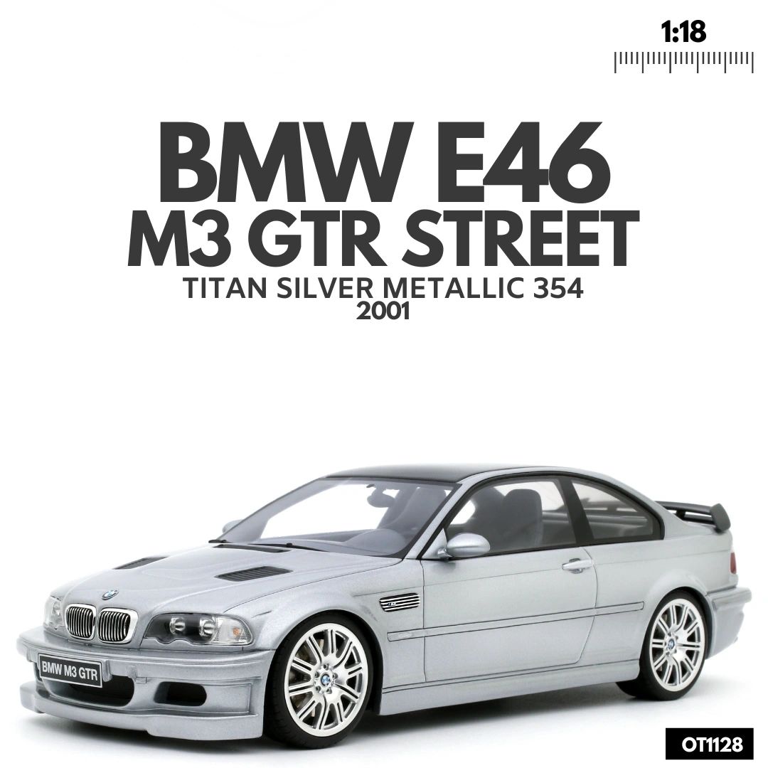 OTTOMOBILE 1:18 - BMW M3 e46 GTR Street Titan Silver Met. 2001