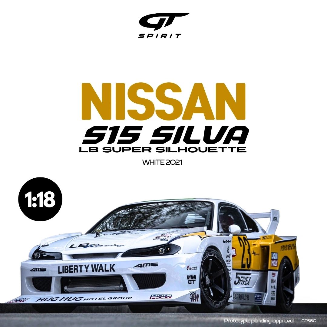 GT SPIRIT 1:18 - NISSAN S15 SILVIA LB SUPER SILHOUETTE WHITE 2021