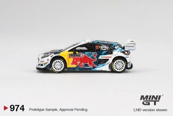 MINI GT - 1:64 - Ford Puma Rally1 #13 Msport Wrt Rally Montecarlo 2024